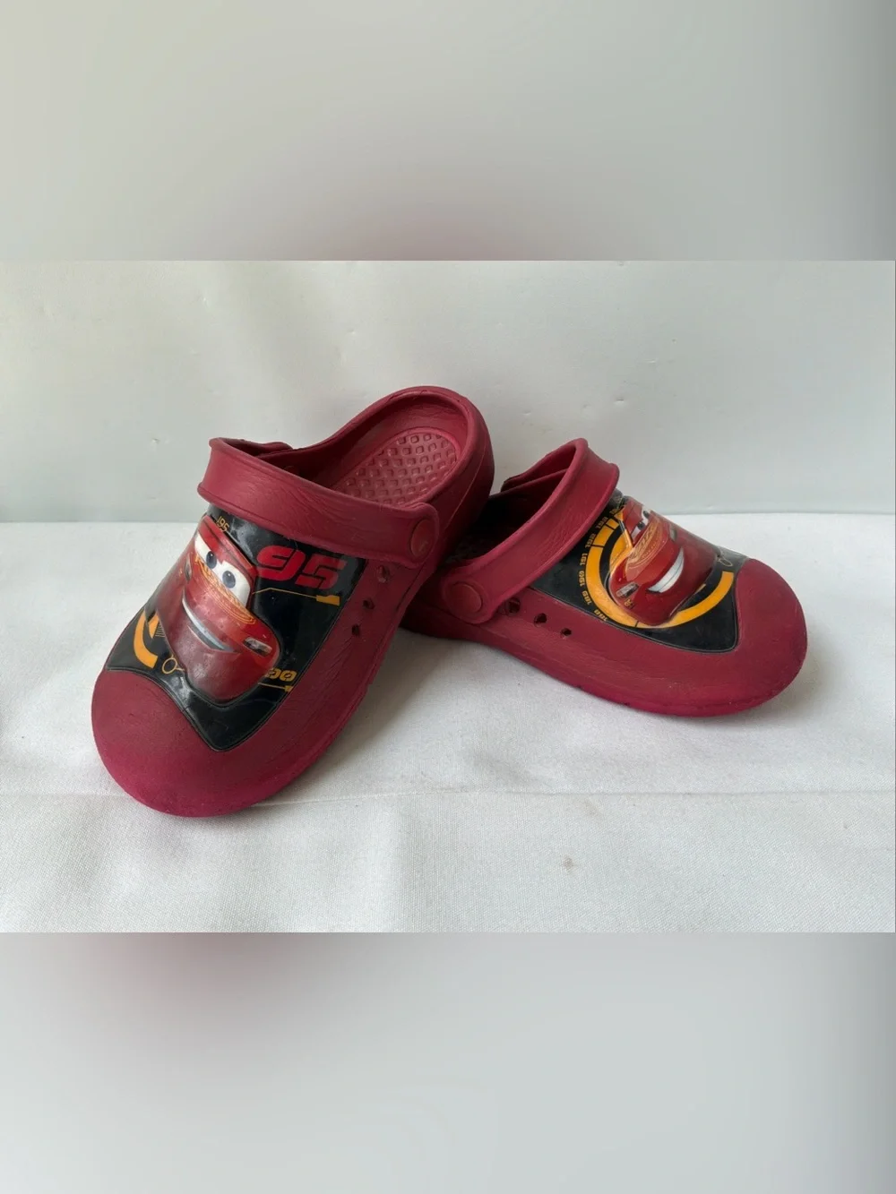 Lightning McQueen And Mater Disney Pixar Red kids Clogs Shoes Size 11